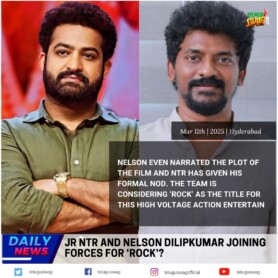 "Jr. NTR and Nelson Dilipkumar join forces for a pan-Indian film produced by Sithara Entertainment with Anirudh Ravichander's music. Expect a blockbuster release!"