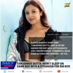 Tanushree Dutta on Bigg Boss: Won't Share Bed