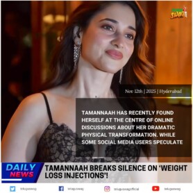 Tamannaah Breaks Silence On ‘Weight Loss injections’!
