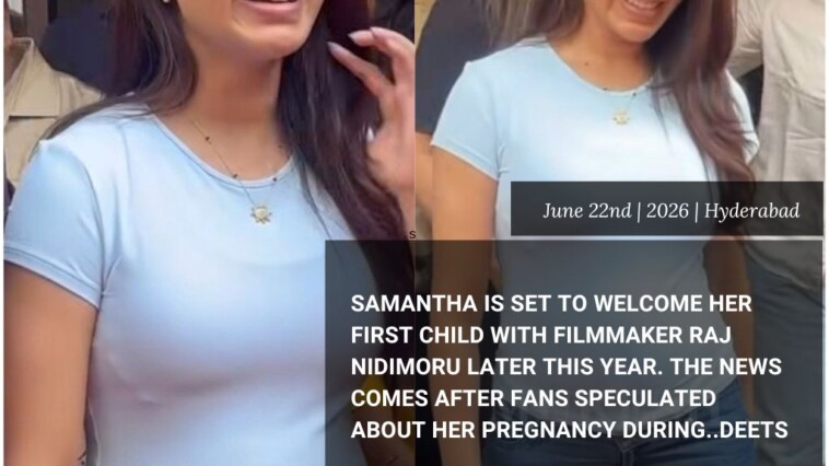 Samantha and Raj Nidimoru are expecting their first child?