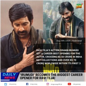 Irumudi Box Office: Ravi Teja’s Biggest Career Opener Ever!