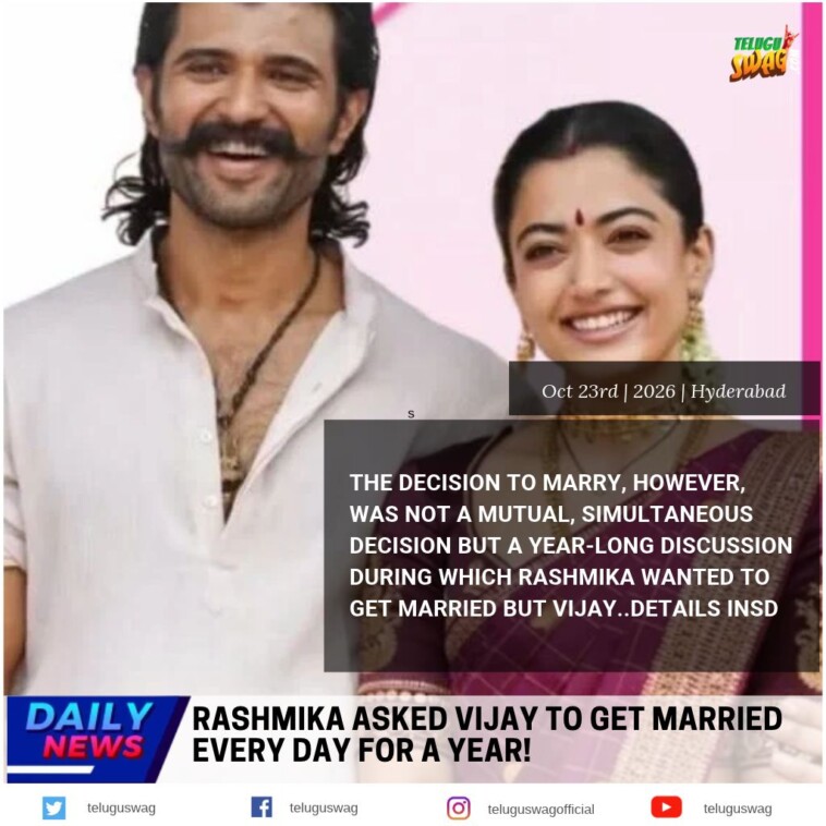Vijay on Rashmika's Marriage Proposal: 'Ask Me 100 Times'